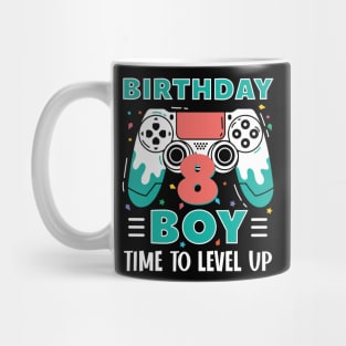 8th Birthday Boy Gamer Funny B-day Gift For Boys kids toddlers Mug